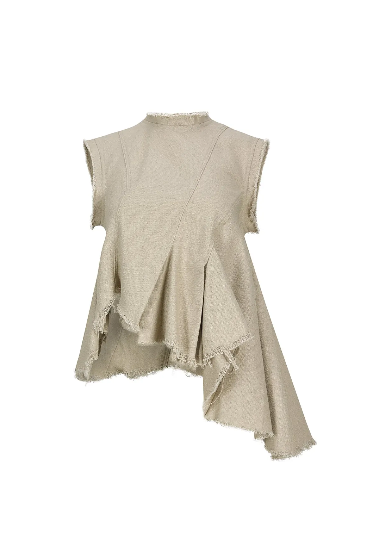 Women Marques ' Almeida WOVEN SLEEVELESS TOP WITH ASYMMETRIC HEM
