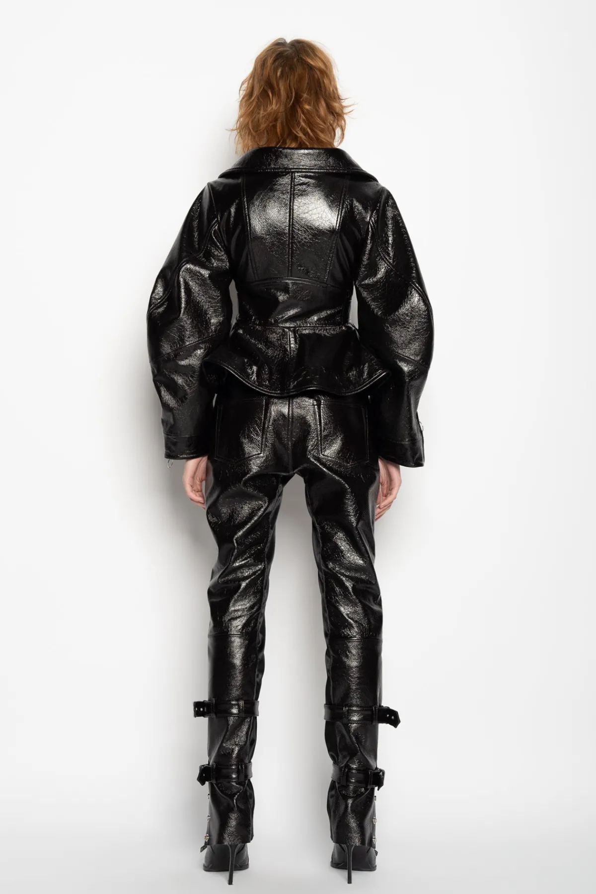 Women Marques ' Almeida POINTY NECK LEATHER JACKET