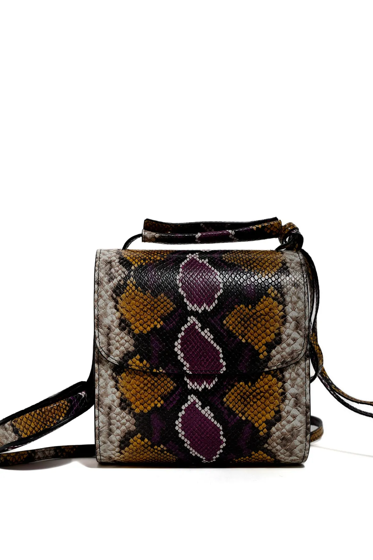 Marques ' Almeida CLASSIC M'A BAG IN SNAKE PRINT LEATHER