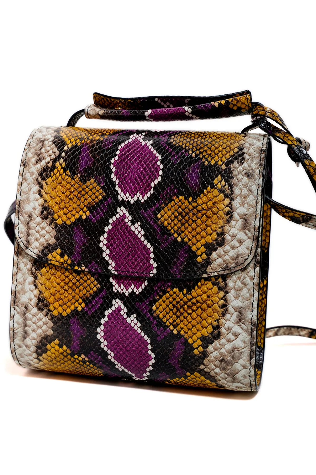 Marques ' Almeida CLASSIC M'A BAG IN SNAKE PRINT LEATHER