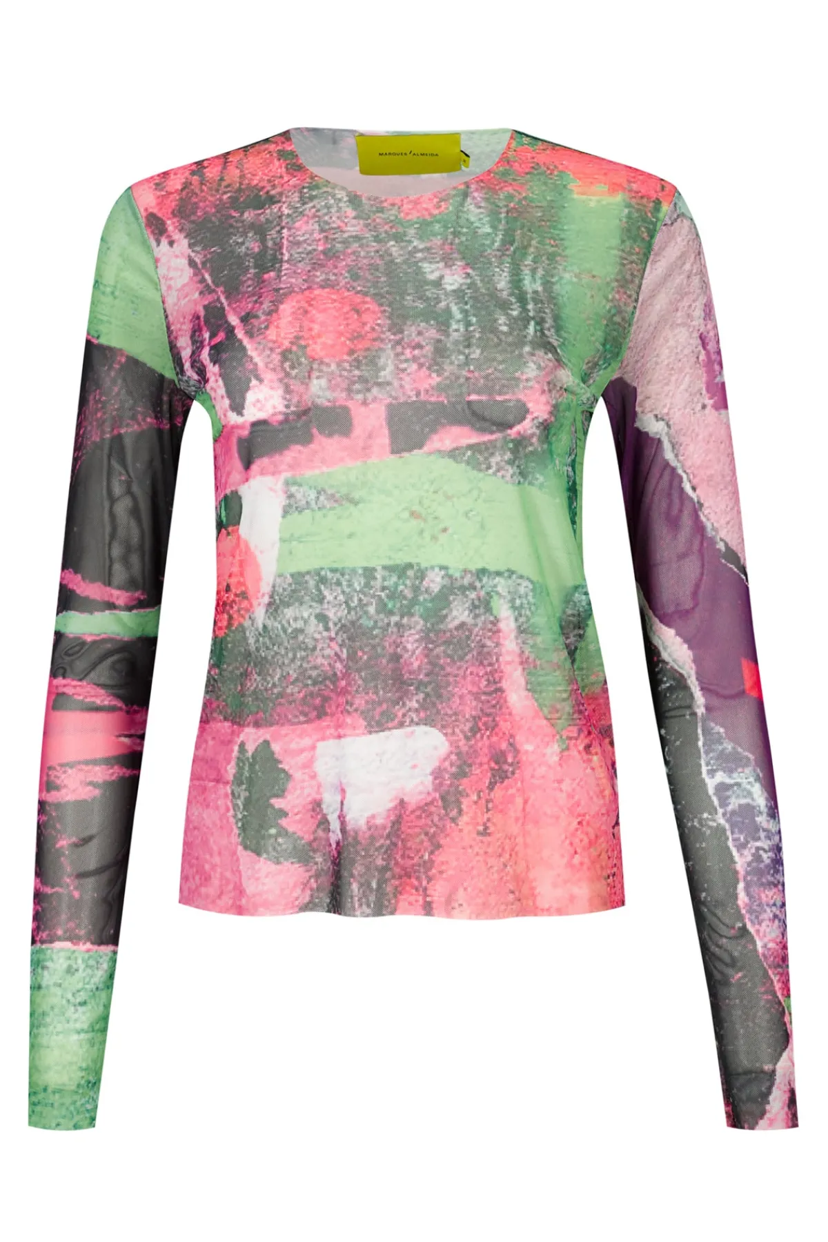 Women Marques ' Almeida GRAFFITI PRINT MESH TOP