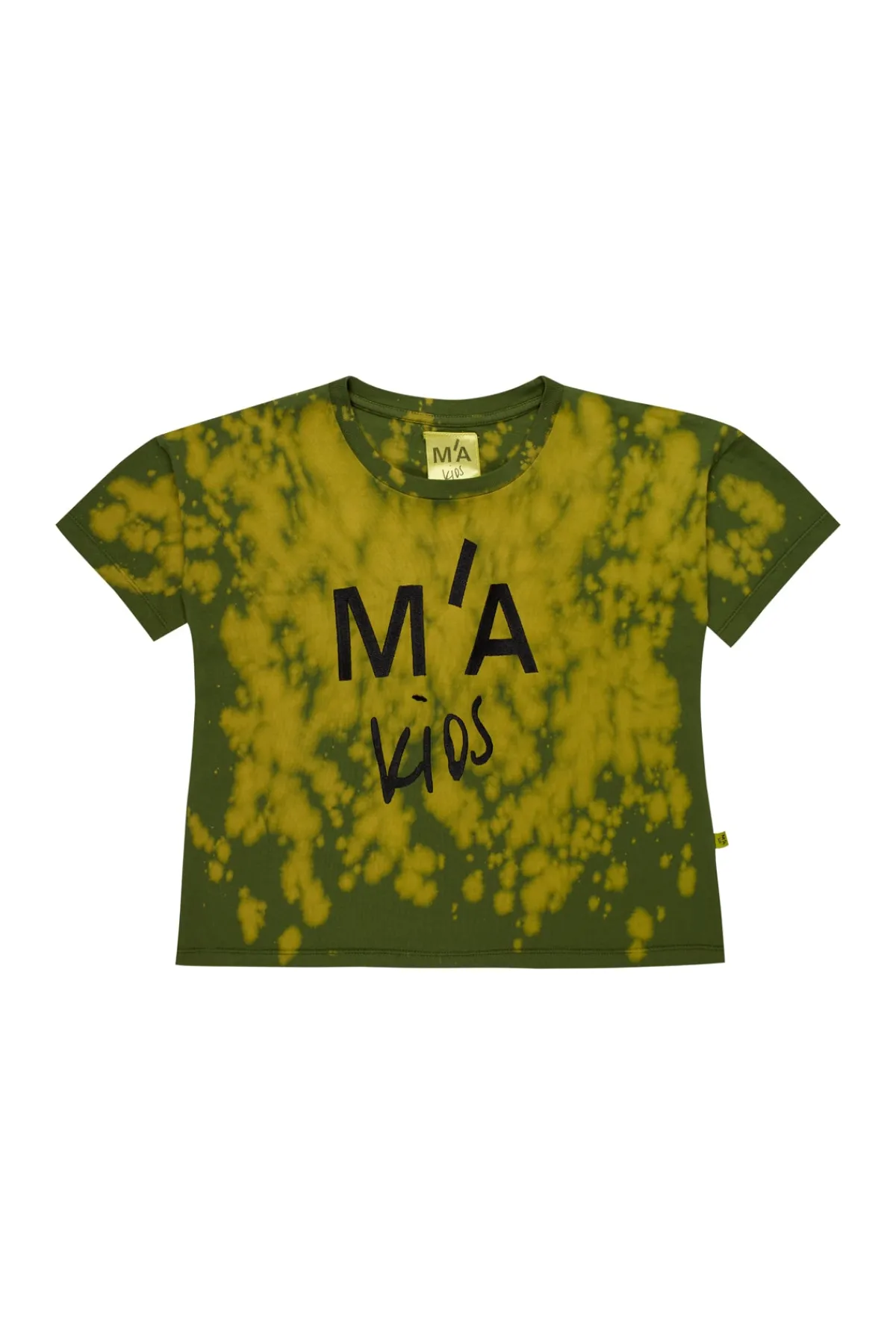 Kids Marques ' Almeida KHAKI AND ORANGE SPLATTERED LOGO T-SHIRT