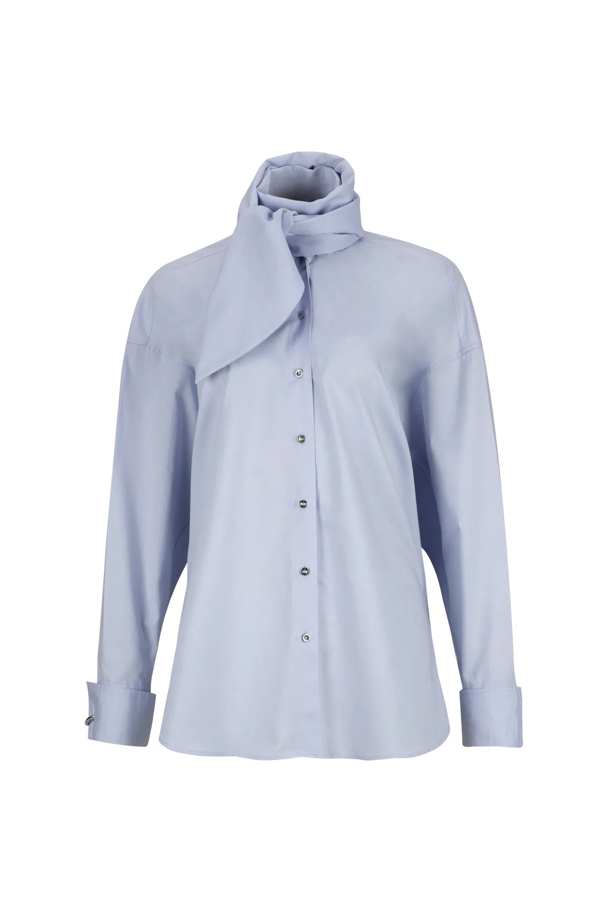 Women Marques ' Almeida LIGHT BLUE LOOSE FIT TIE SHIRT
