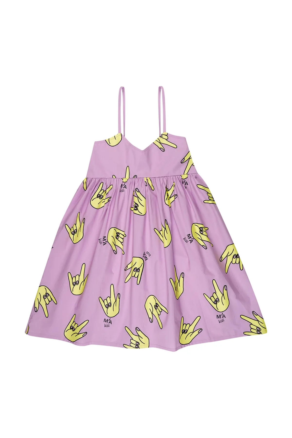 Kids Marques ' Almeida HANDS PRINT STRAP DRESS
