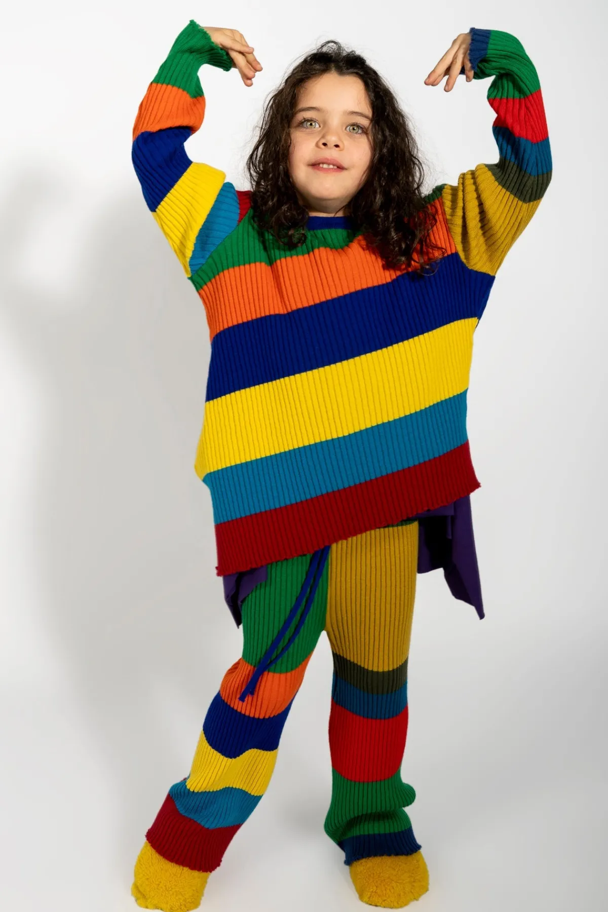 Kids Marques ' Almeida MERINO STRIPED TROUSERS