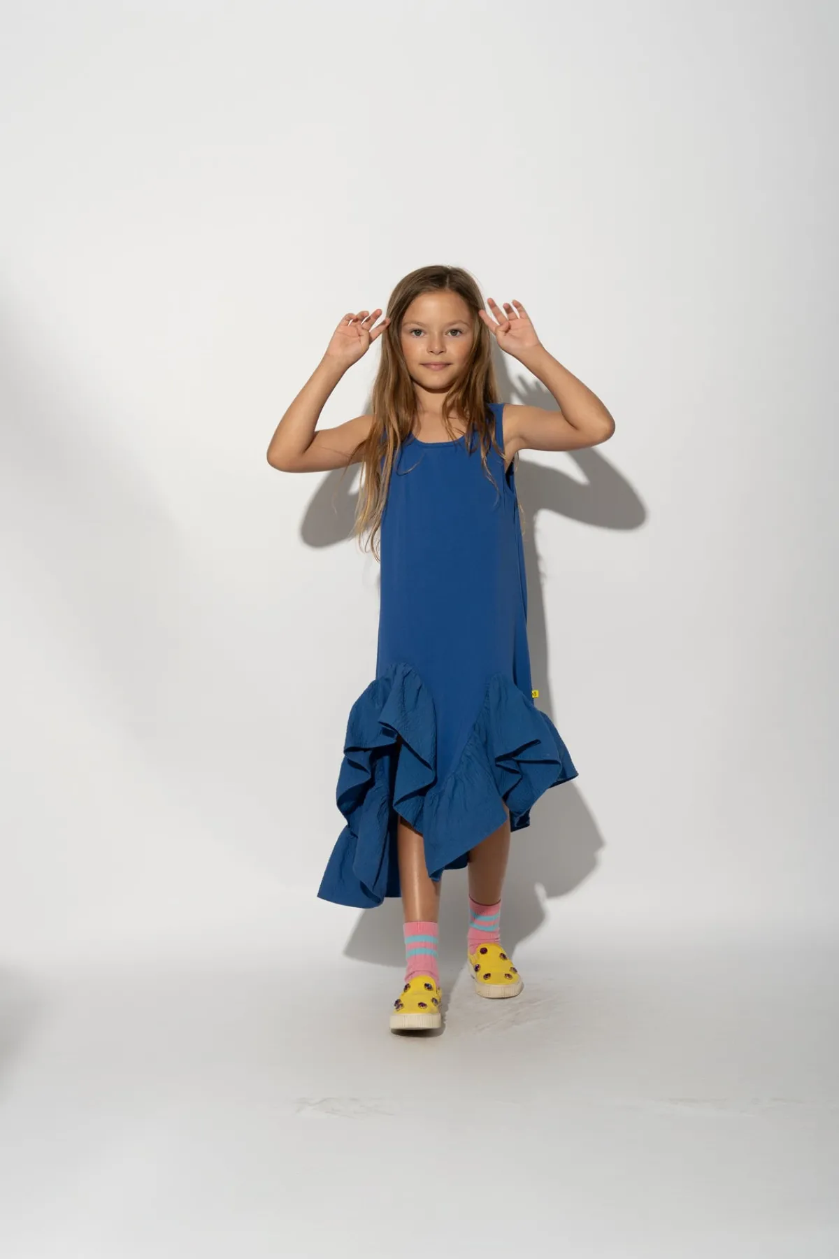 Kids Marques ' Almeida SLEEVELESS FLOUNCE DRESS