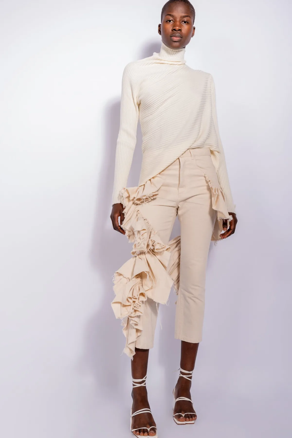 Women Marques ' Almeida DRAPED JUMPER IN MERINO KNIT