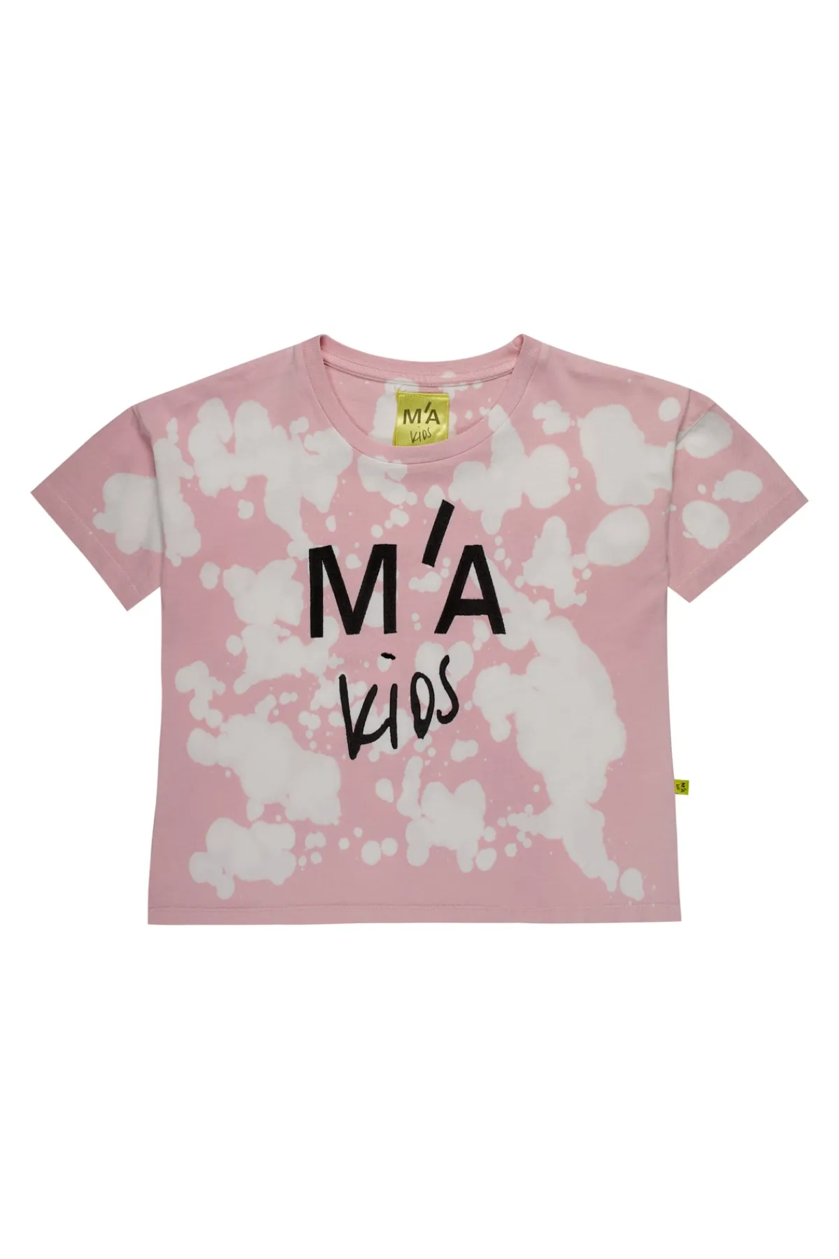 Kids Marques ' Almeida PINK AND BEIGE SPLATTERED LOGO T-SHIRT