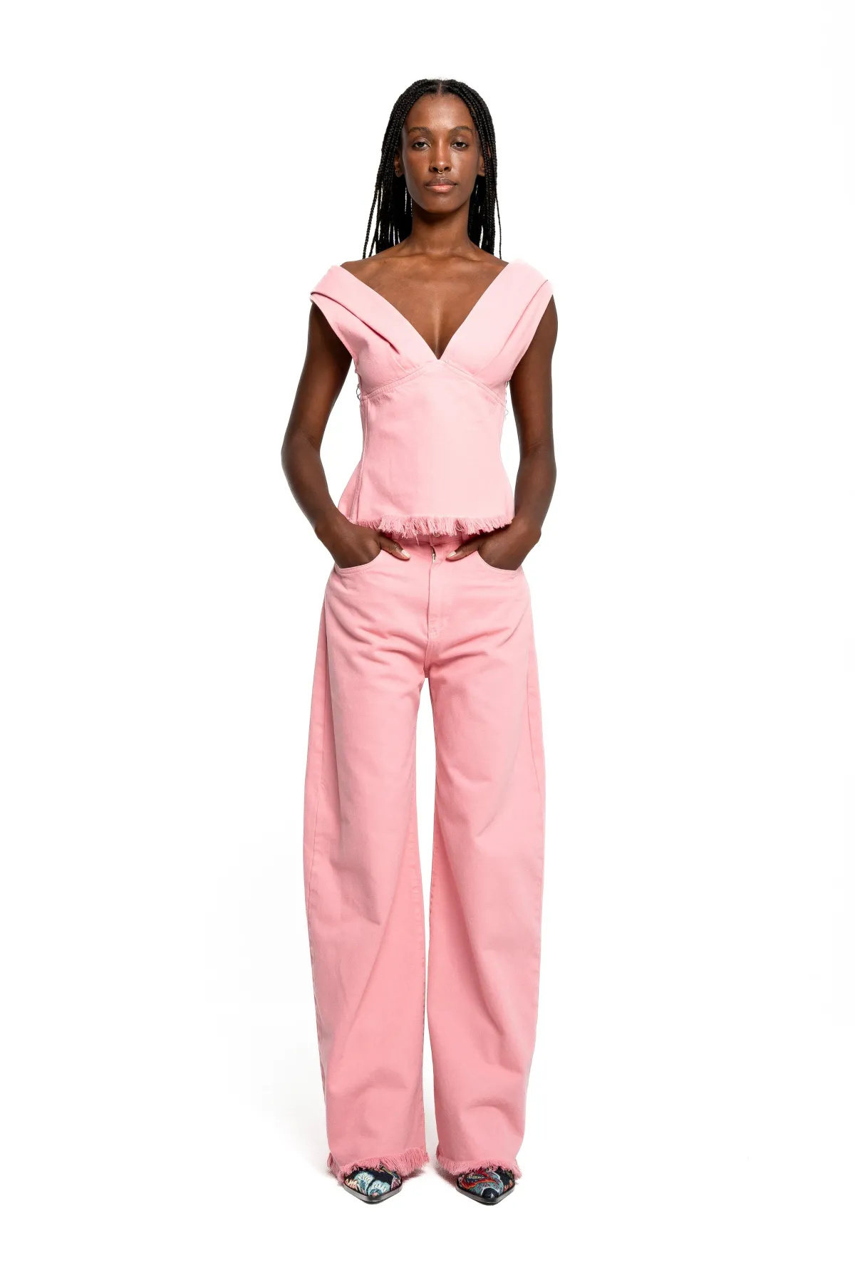 Women Marques ' Almeida DRILL BOYFRIEND TROUSERS