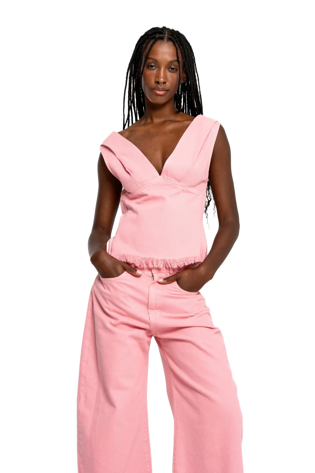 Women Marques ' Almeida DRILL FITTED OFF SHOULDER TOP