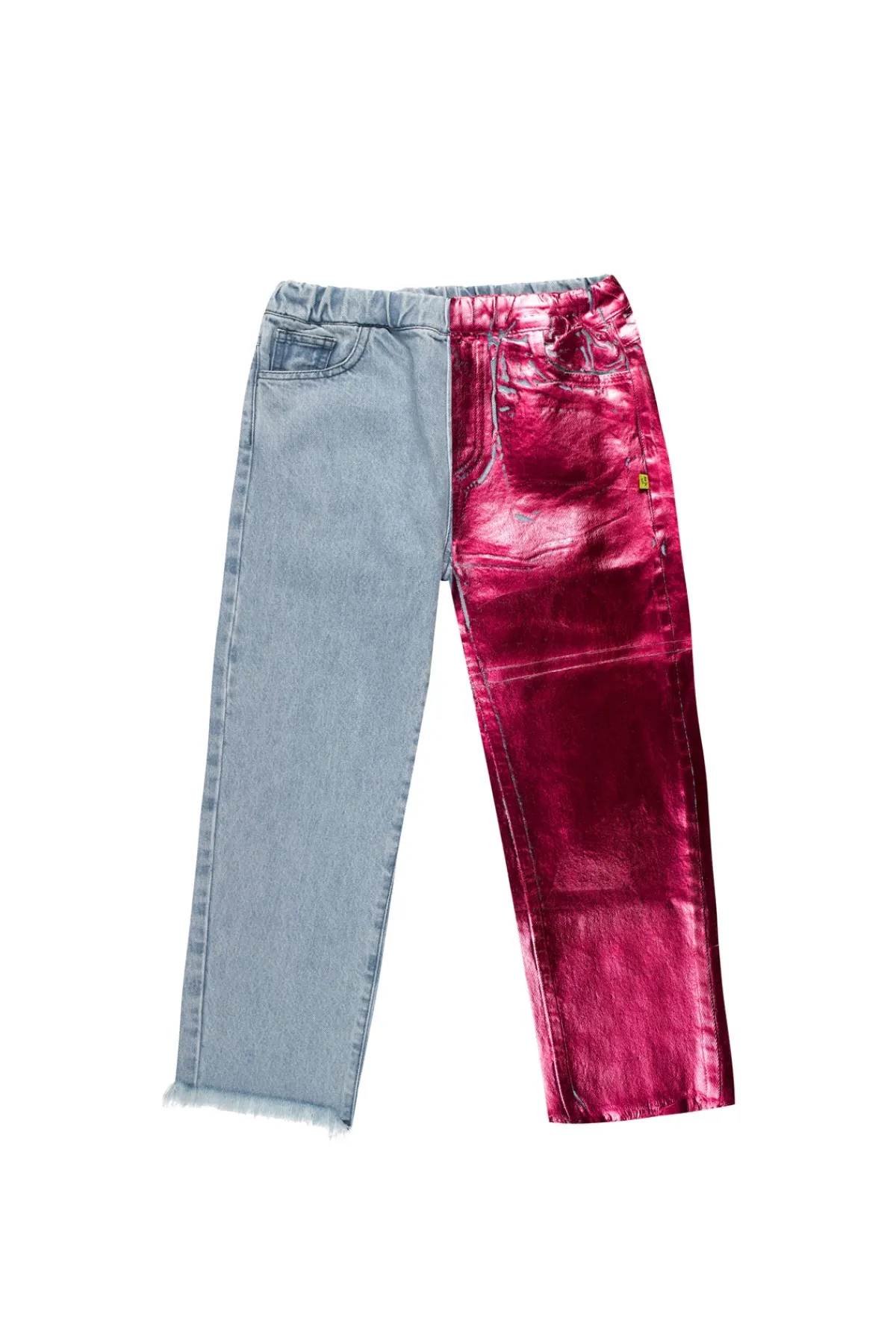Kids Marques ' Almeida PINK FOIL BAGGY TROUSERS