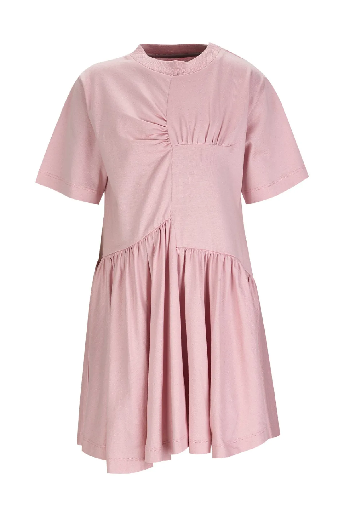 Kids Marques ' Almeida PINK GATHERED JERSEY T-SHIRT DRESS