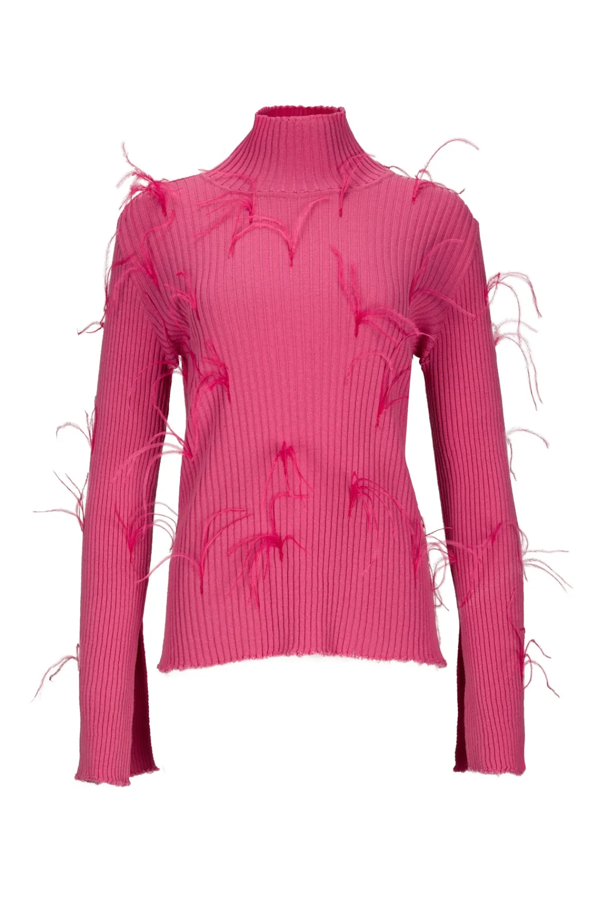Women Marques ' Almeida MERINO FITTED FEATHER TURTLENECK