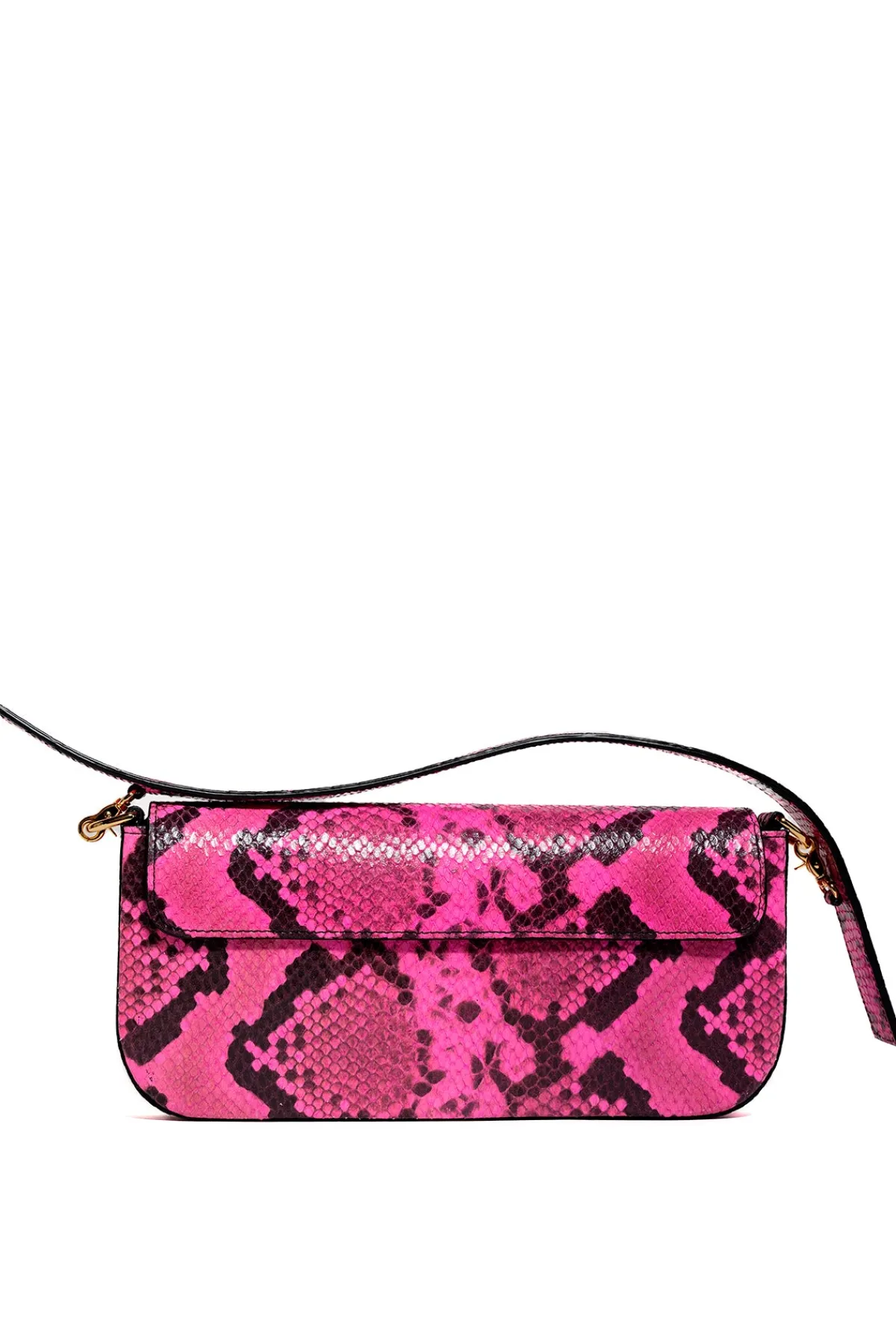 Marques ' Almeida PINK SNAKE PRINT CLUTCH BAG