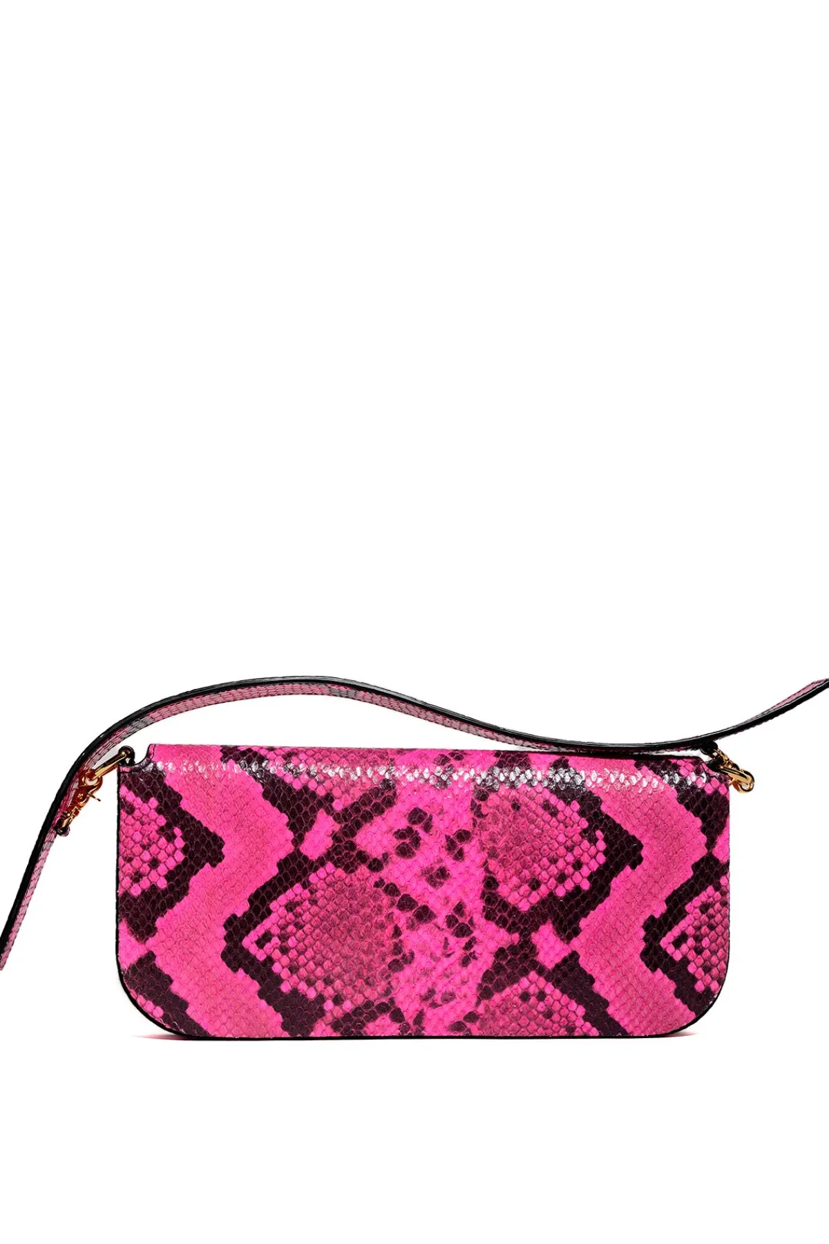 Marques ' Almeida PINK SNAKE PRINT CLUTCH BAG