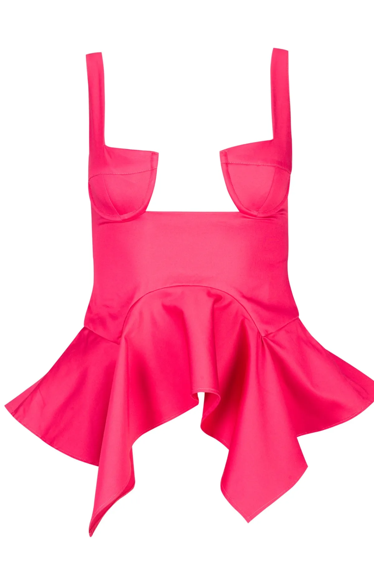Women Marques ' Almeida PINK STRAP CORSET WITH WAIST FLOUNCE