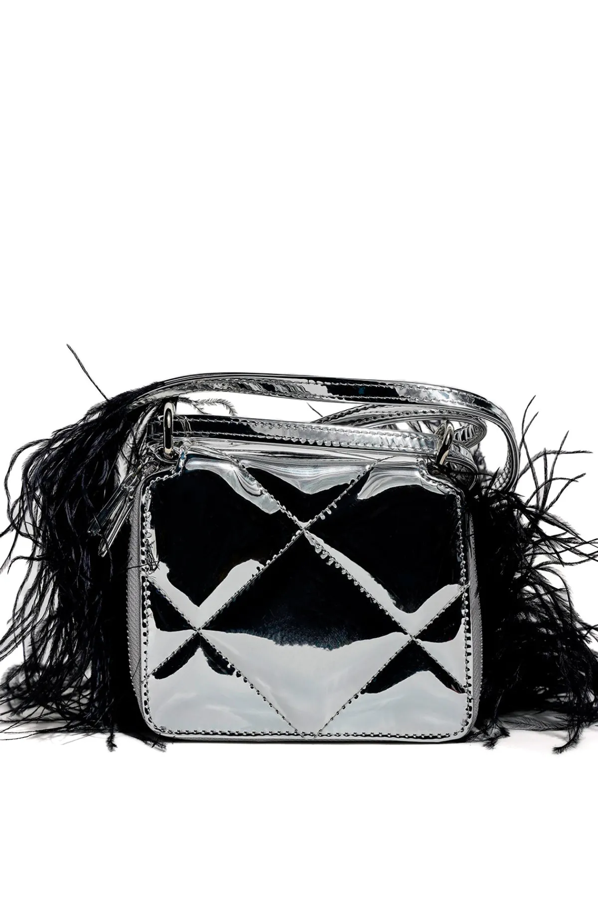 Marques ' Almeida PRE-OWNED / WALLET BAG WITH FEATHER STRAP