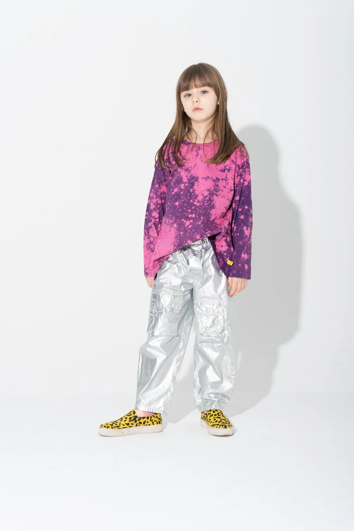 Kids Marques ' Almeida PURPLE AND SPLATTERED LONG SLEEVE TOP