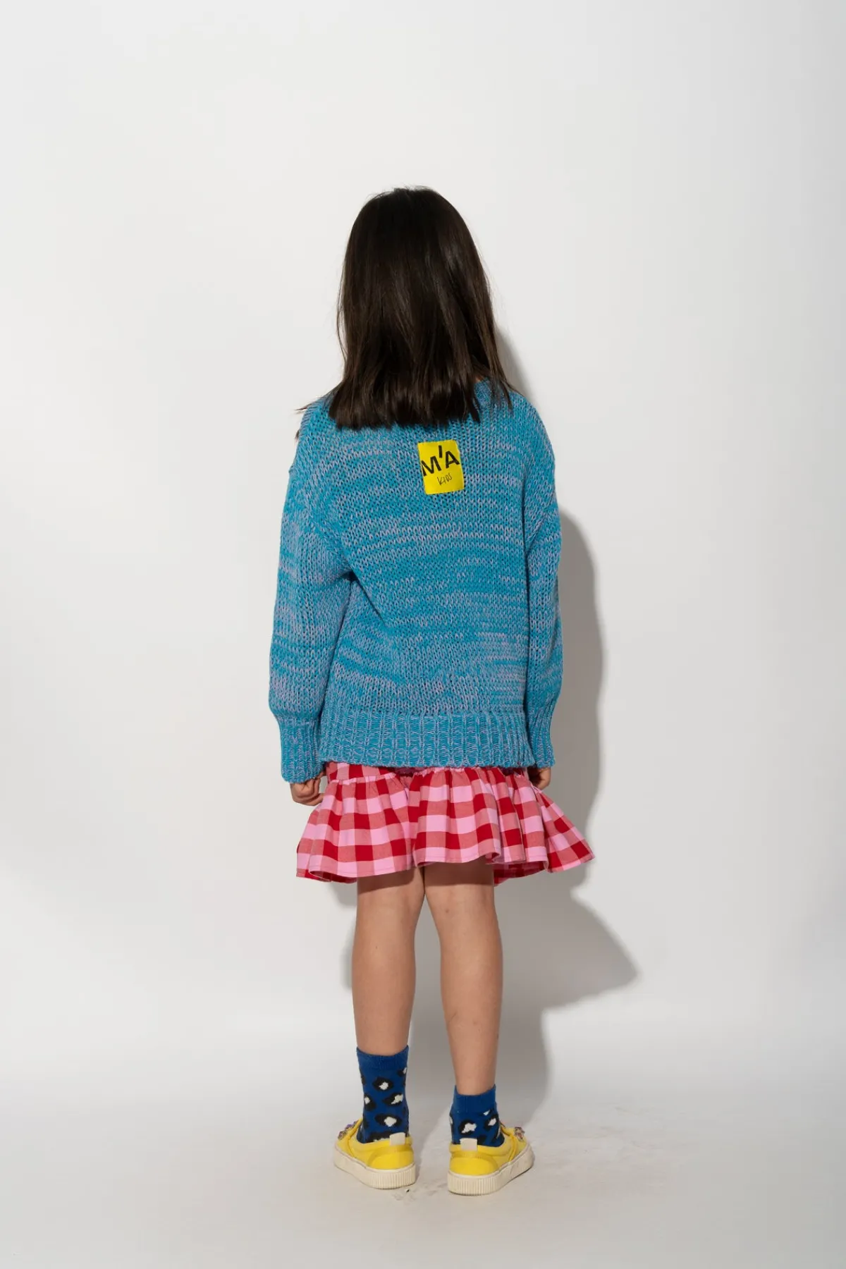 Kids Marques ' Almeida RED AND PINK GINGHAM SHORT SKIRT