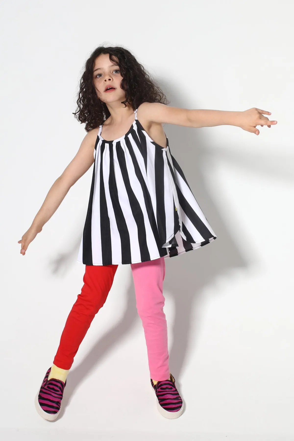 Kids Marques ' Almeida RED AND PINK LEGGINGS