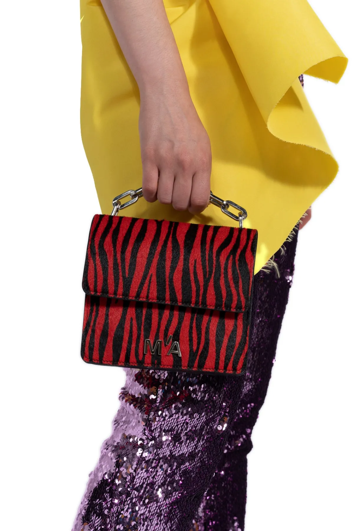 Marques ' Almeida TIGER PRINT MINI CHAIN M'A BAG