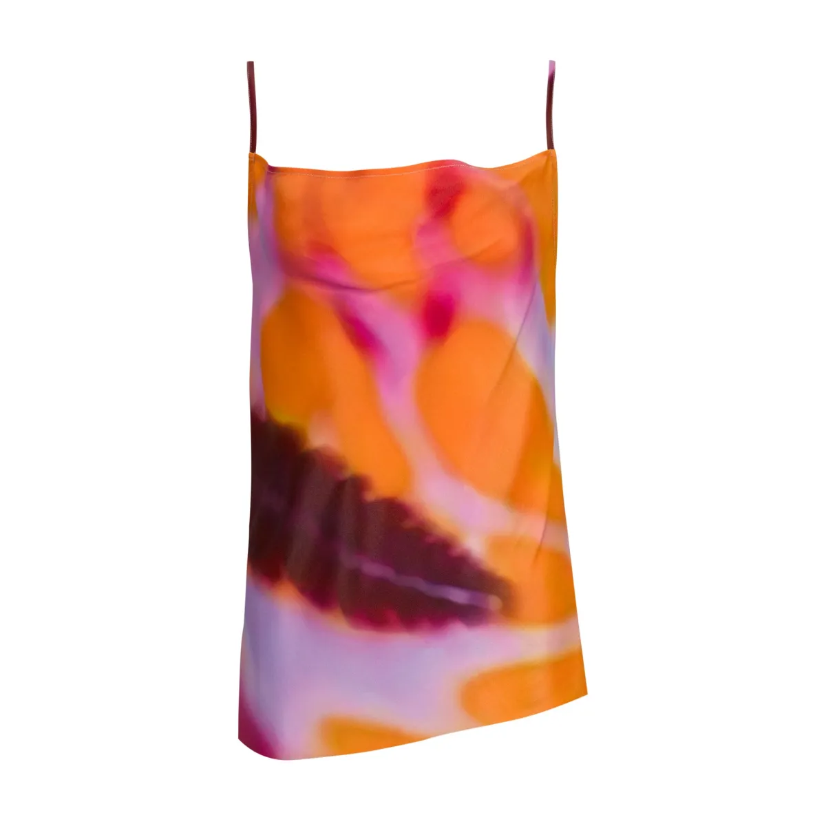 Women Marques ' Almeida SLIP PRINTED SATIN SPAGHETTI STRAP TOP