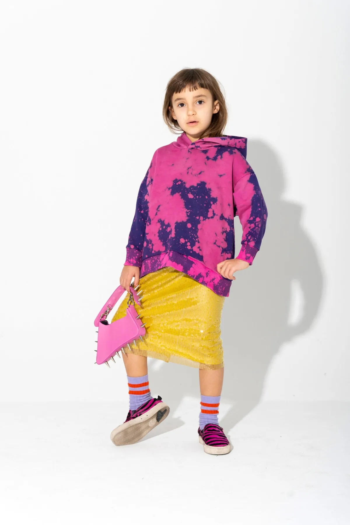 Kids Marques ' Almeida SPLATTERED FLEECE HOODIE