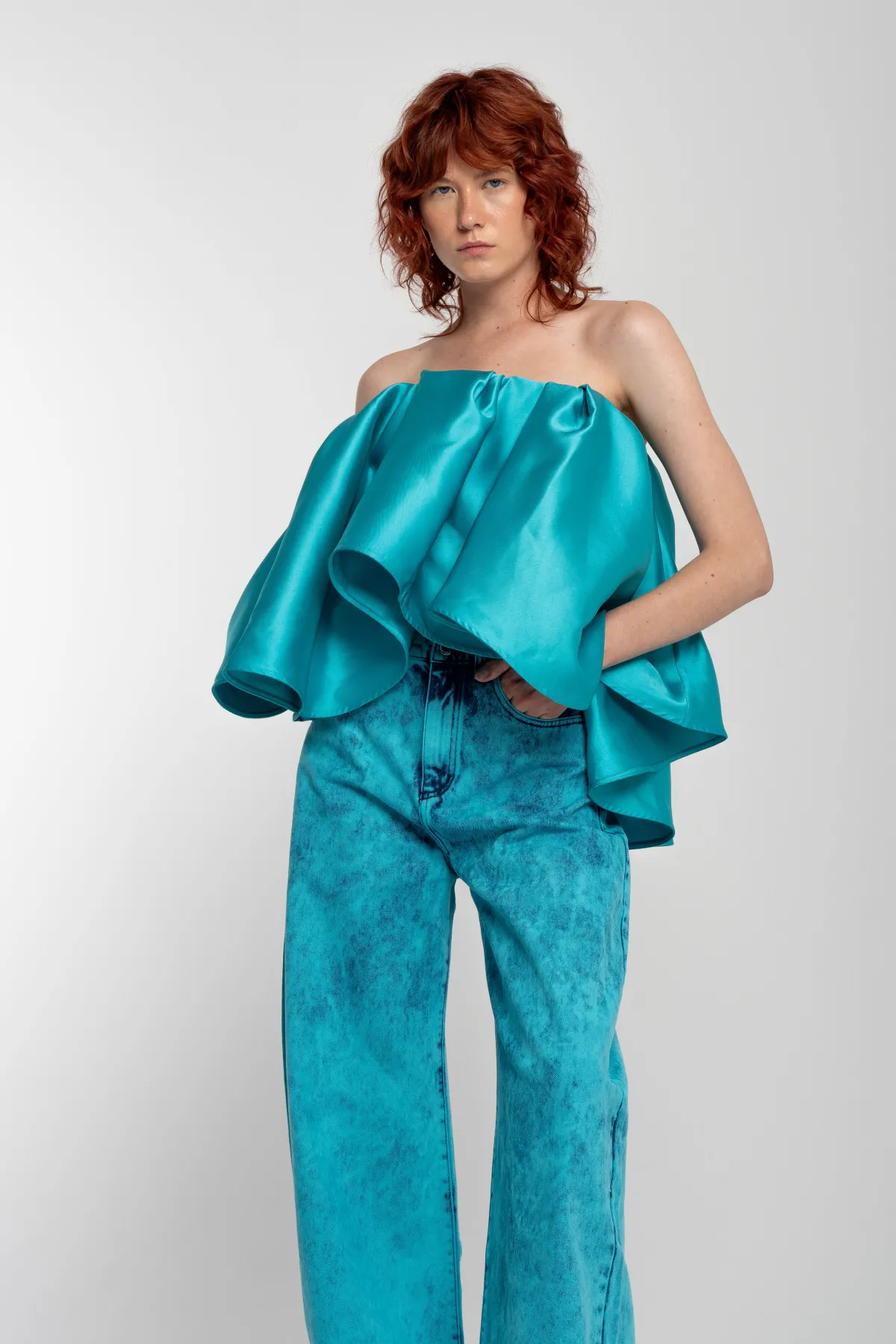 Women Marques ' Almeida PLEATED STRAPLESS TOP