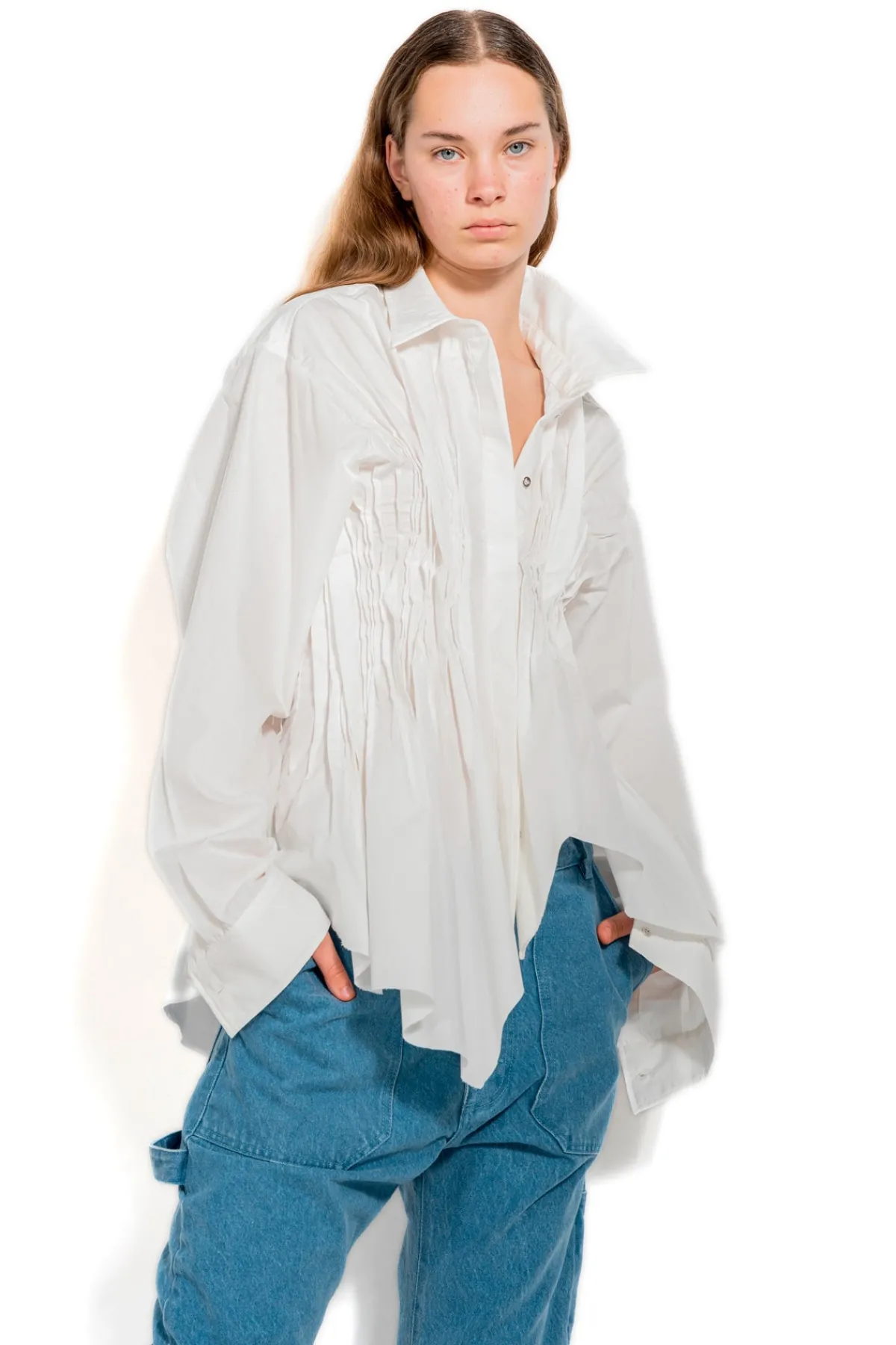 Women Marques ' Almeida CINCHED PLEATED SHIRT