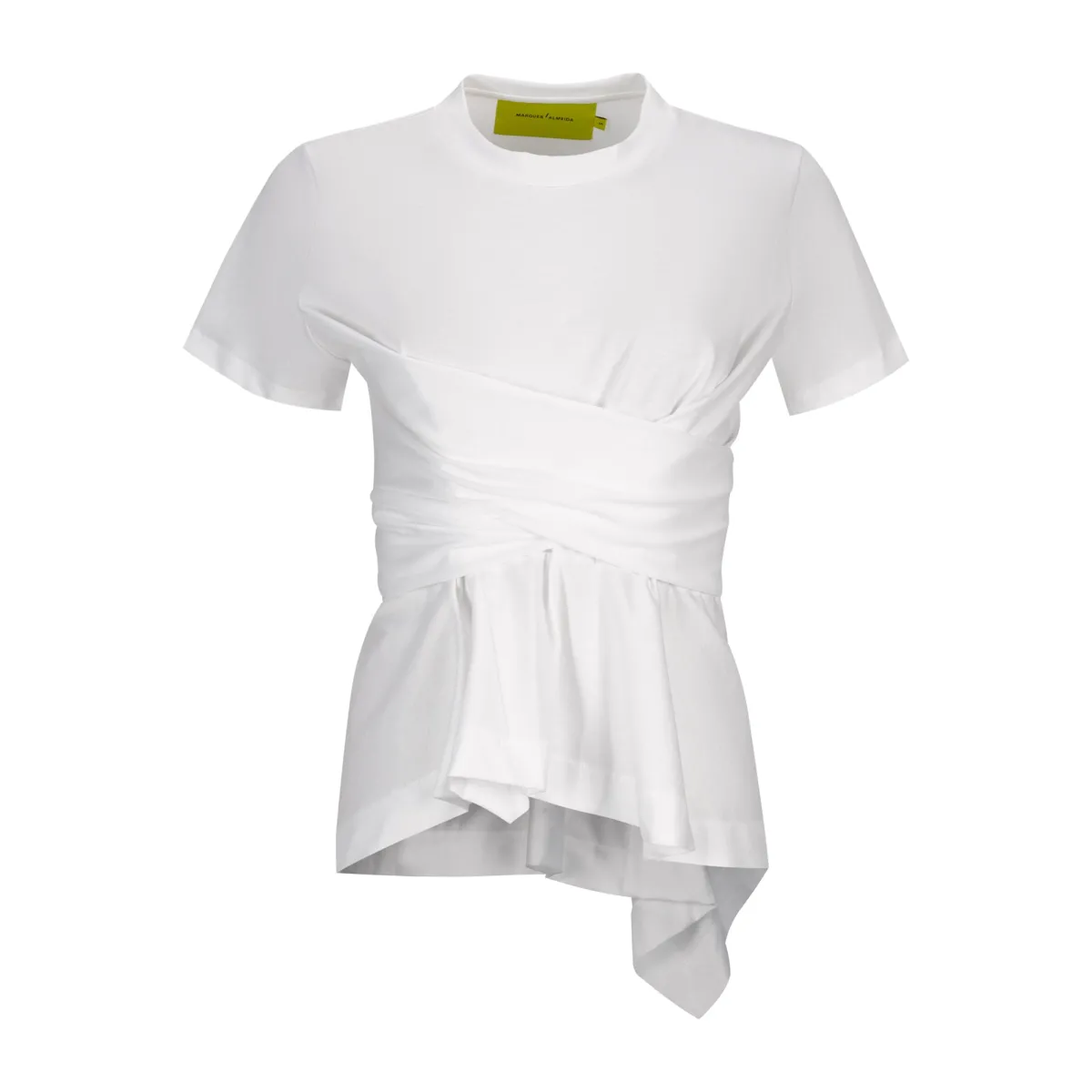 Women Marques ' Almeida CROSS WAIST DRAPE T-SHIRT