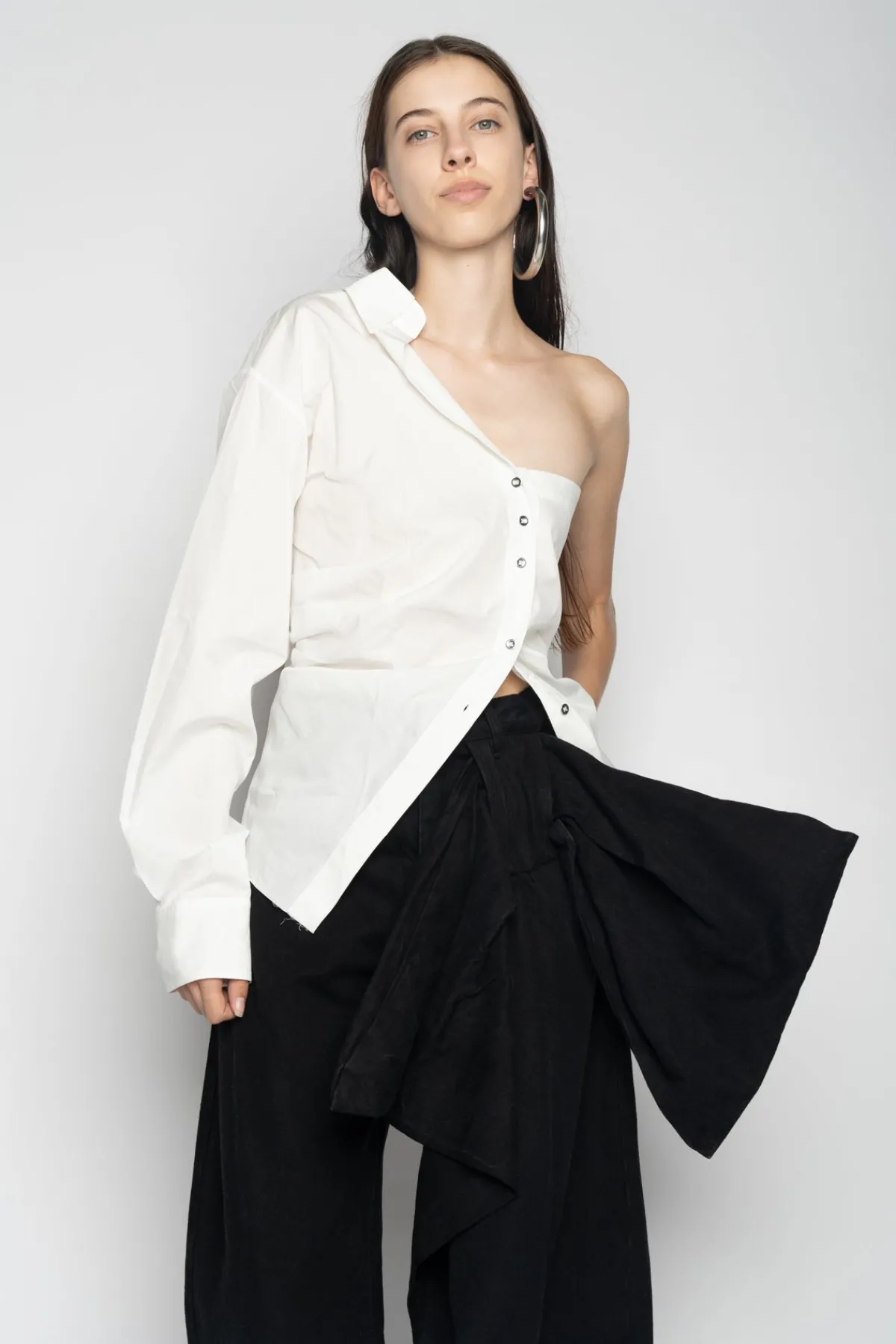 Women Marques ' Almeida ONE SHOULDER DRAPED SHIRT