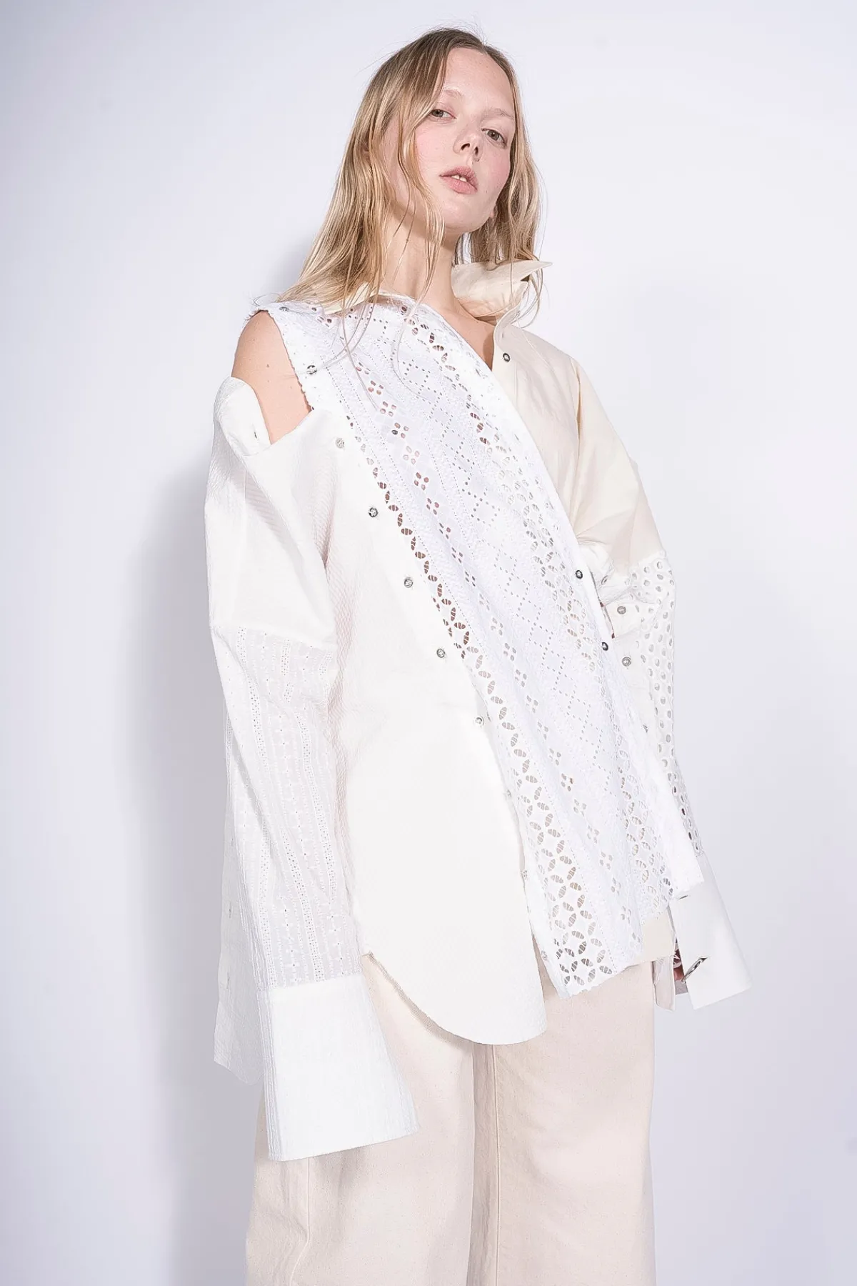 Women Marques ' Almeida PATCHWORK DECONSTRUCTED SHIRT