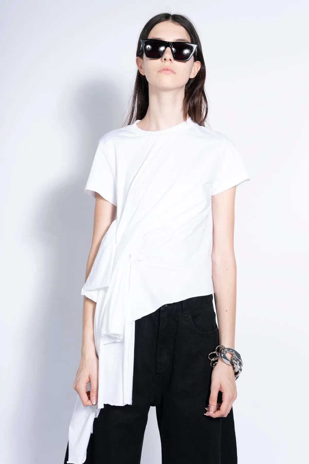 Women Marques ' Almeida T-SHIRT WITH SIDE BOW