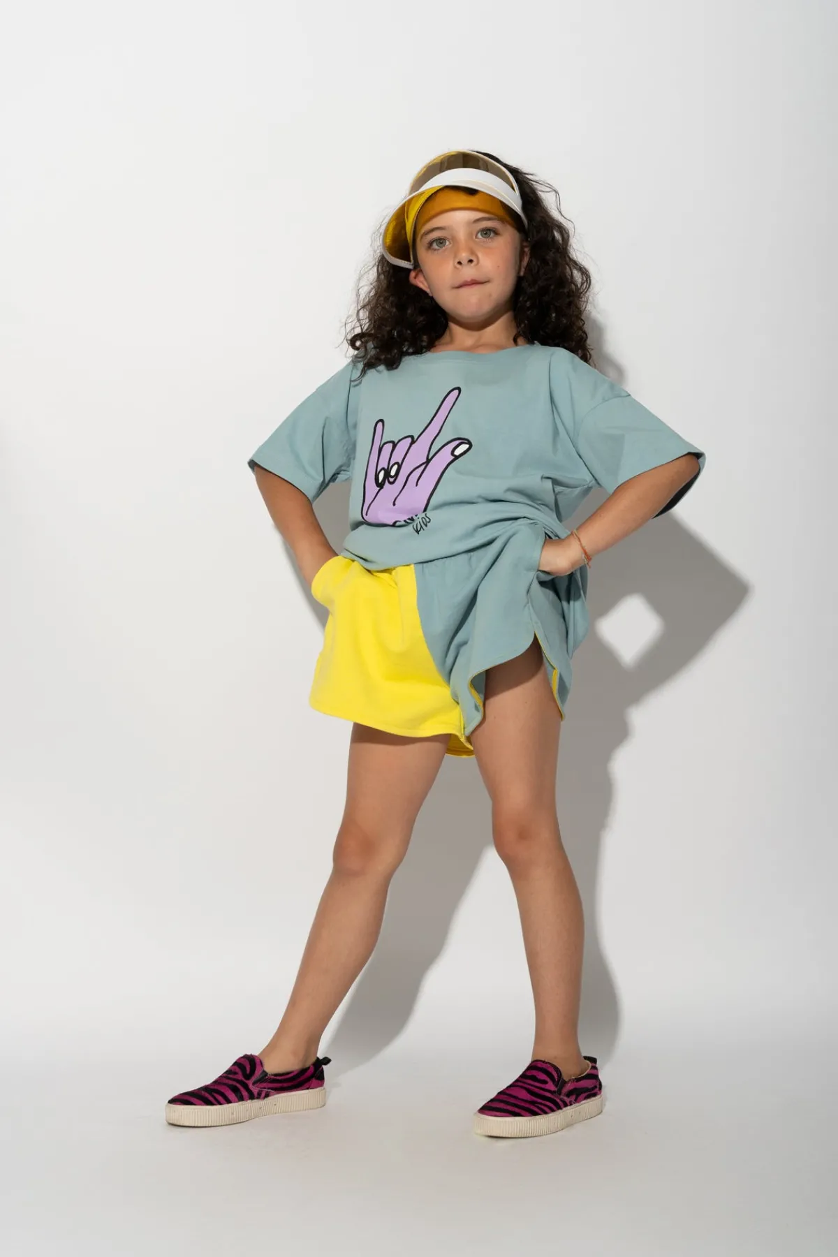 Kids Marques ' Almeida YELLOW AND TURQUOISE SHORTS