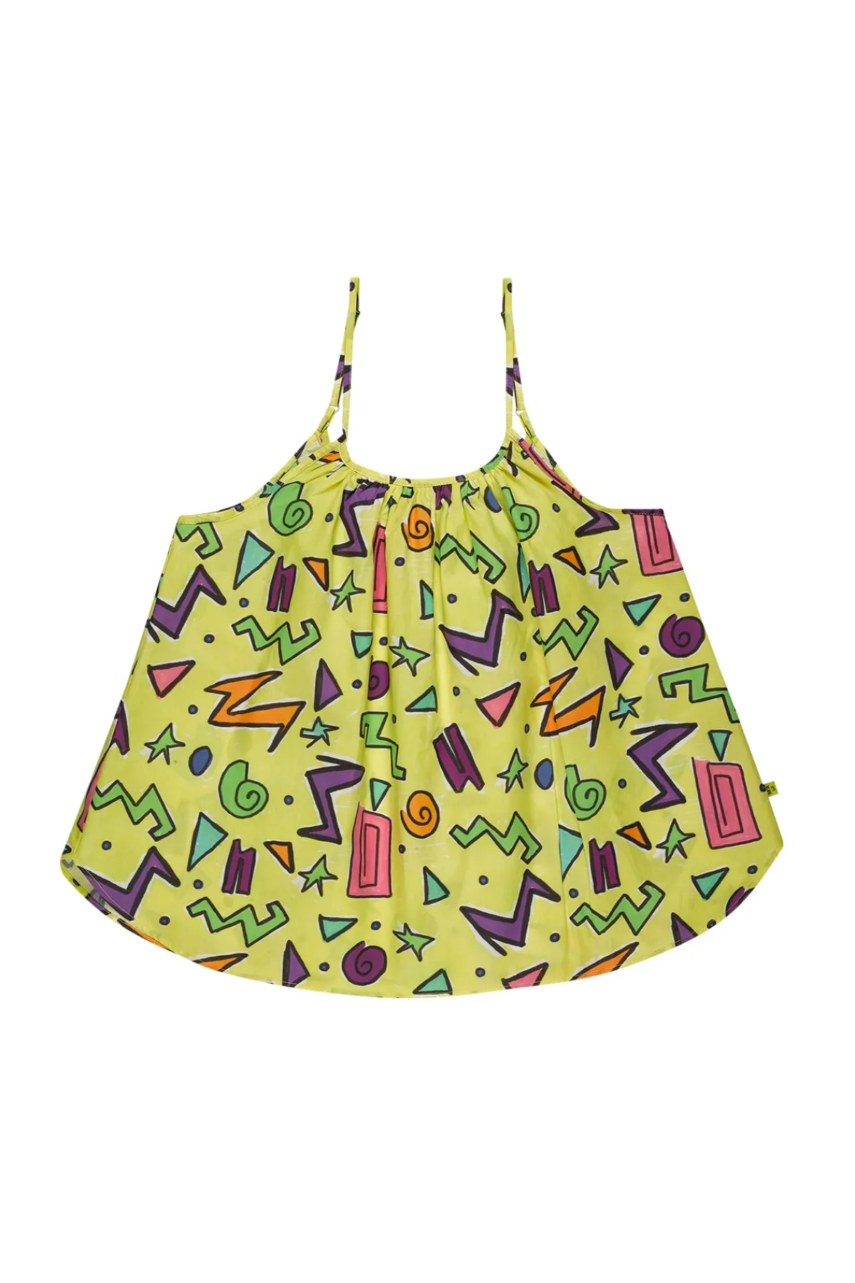 Kids Marques ' Almeida SQUIGGLE PRINT OVERSIZED SLIP TOP