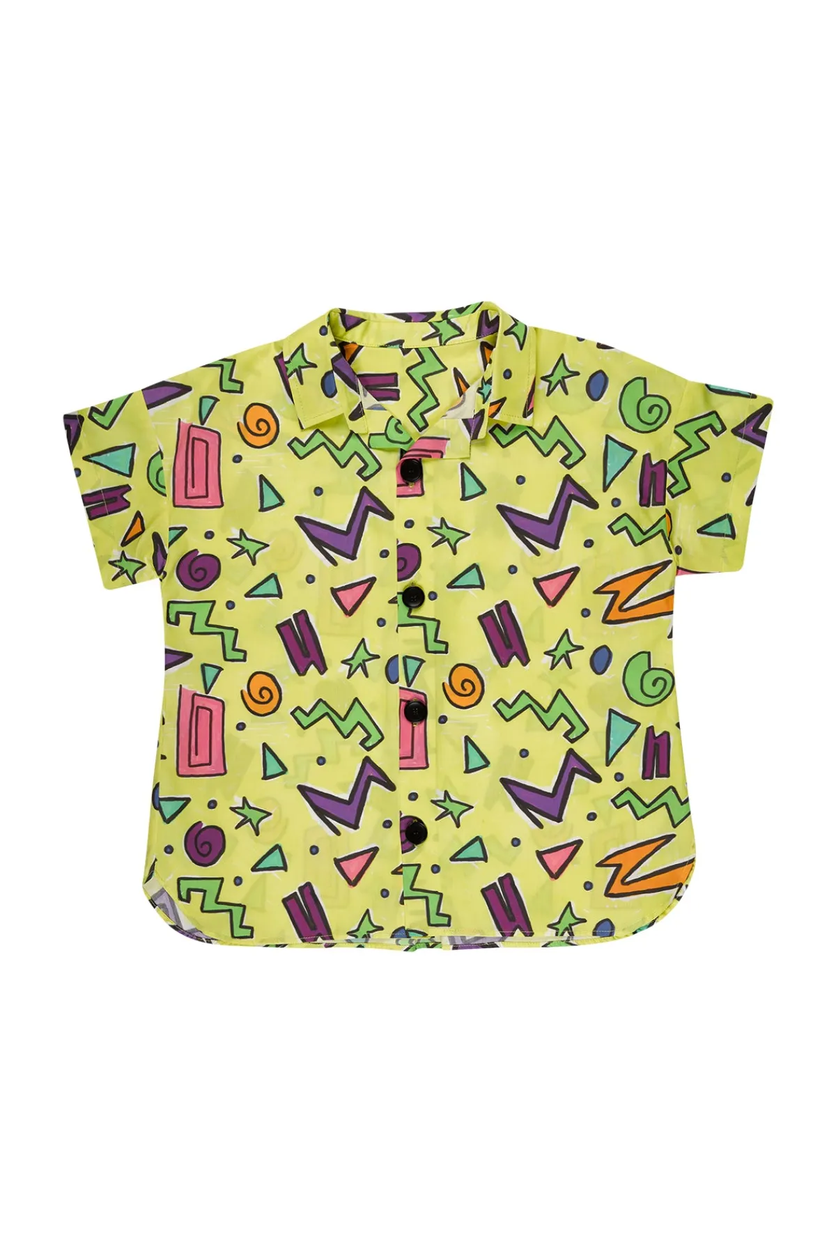 Kids Marques ' Almeida SQUIGGLE PRINT SHORT SLEEVE SHIRT